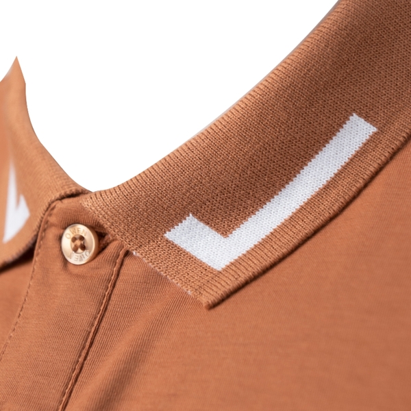 Áo Thun polo Nam Tay Ngắn Có Cổ Owen APV231361 màu nâu dáng body fit vải cotton