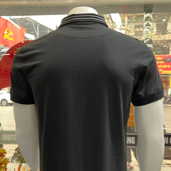 Áo Thun polo Nam Tay Ngắn Có Cổ Owen APV231342 màu đen trơn Dáng Body Fit Chất liệu Cotton