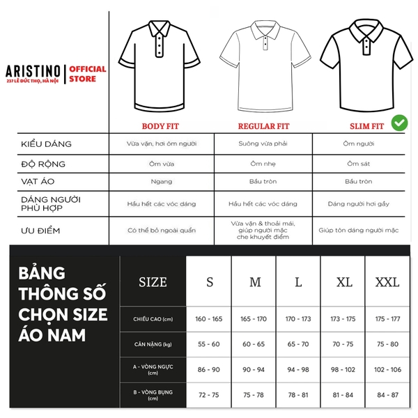 Áo Thun Polo Nam Cổ Bẻ Aristino APS027FAH2