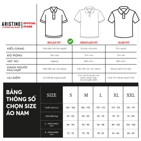 Áo Thun Polo Nam Cổ Bẻ Aristino APS075FAH2