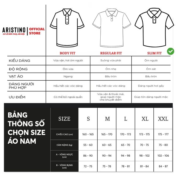 Áo Thun Polo Nam Cổ Bẻ Aristino APS076FAH2