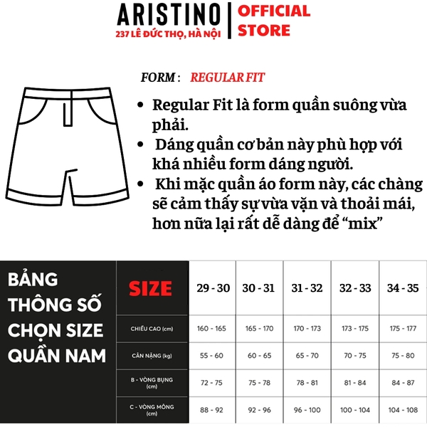 Quần Short Nam Aristino ASO092FAH2