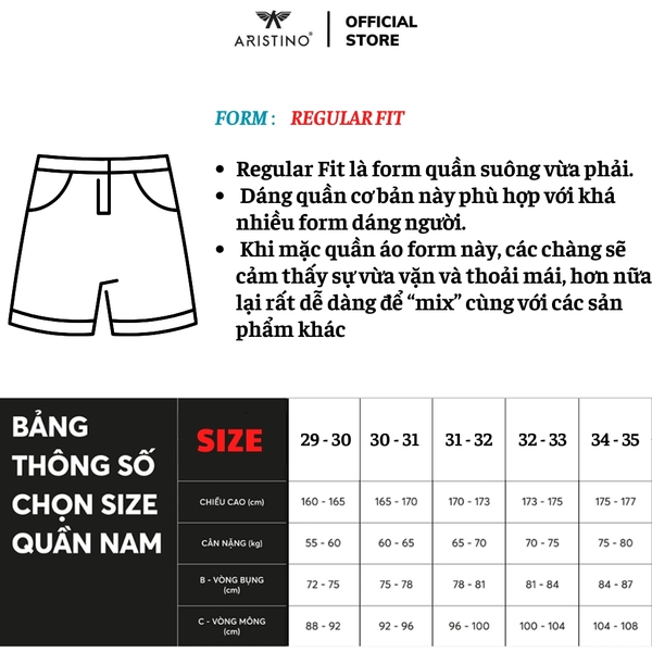 Quần Short Nam Aristino ASO093FAH2