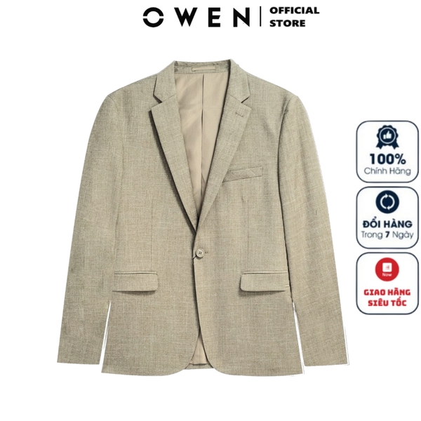 Áo Demi - Blazer Owen BL231696 màu be  Dáng slimfit vải polyester