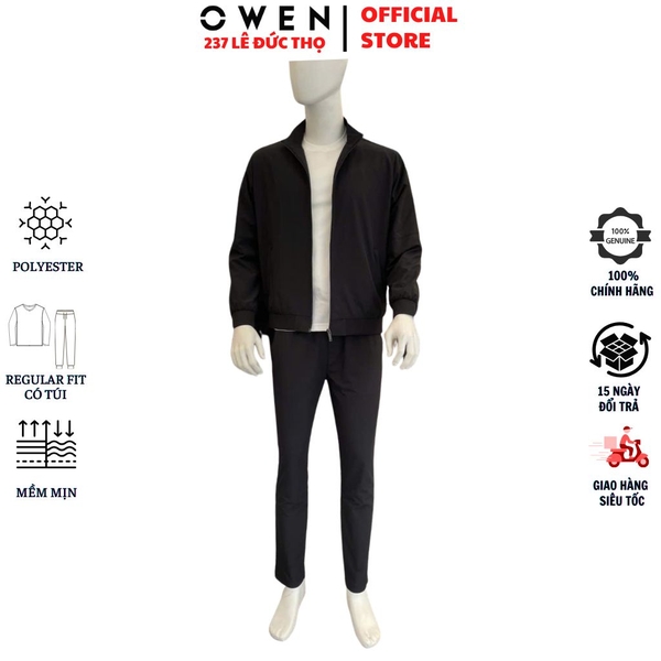 Bộ Thể Thao Nam Owen BTT267801_BL Màu Đen Regular Fit