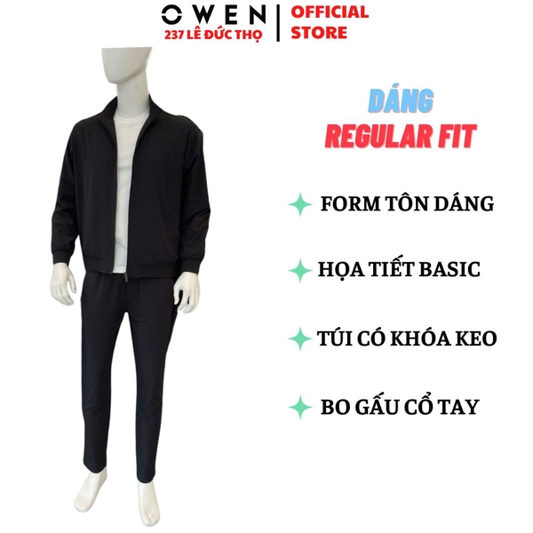 Bộ Thể Thao Nam Owen BTT267801_BL Màu Đen Regular Fit