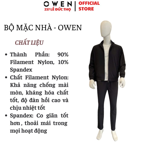 Bộ Thể Thao Nam Owen BTT267801_BL Màu Đen Regular Fit