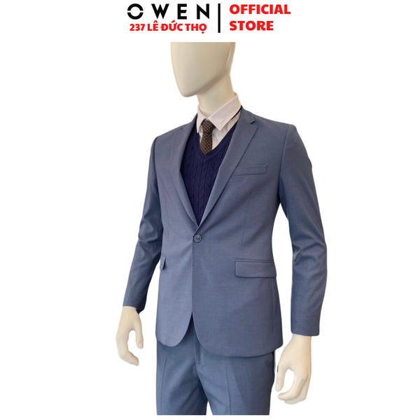 Ves bộ OWEN VES265907 Màu xanh Dáng SlimFit Vải Polyester