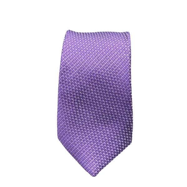 Cà vạt nam OWEN CV221527 màu tím kẻ nhỏ bản nhỏ chất liệu polyester