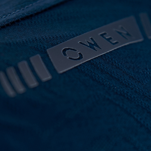 Áo Thun polo Nam Tay Ngắn Có Cổ Owen APT231209 màu dark blue dáng body fit vải sợi tre