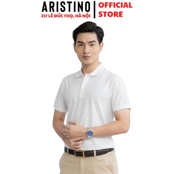 Áo Thun Polo Nam Cổ Bẻ Aristino APS155S3 Màu: Xanh biển 163 Jackquard họa tiết, Xanh tím than 41Jackquard họa tiết