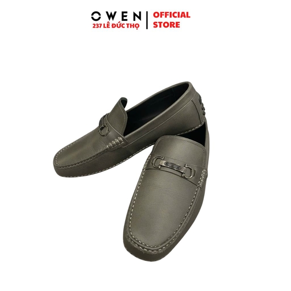 Giày Tây Nam Owen GD251297 Màu Xám Đậm Da Bò