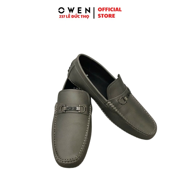 Giày Tây Nam Owen GD251297 Màu Xám Đậm Da Bò