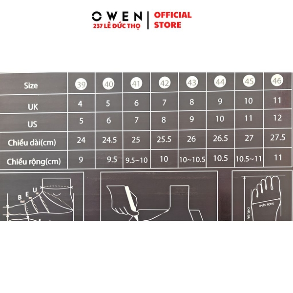 Giày Tây Nam Owen GD251299 Đen Da Bò