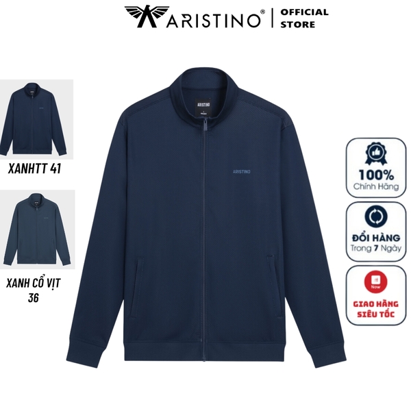 Bộ đồ thun thu đông Aristino ALH008W3 Màu Xanh tím than 41, Xanh cổ vịt 36