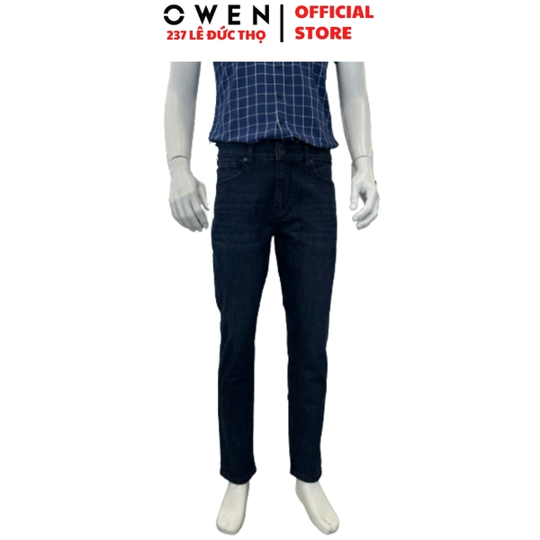 Quần Jeans Nam Owen QJR263082 Xanh Đậm Regular Fit Cotton Spandex