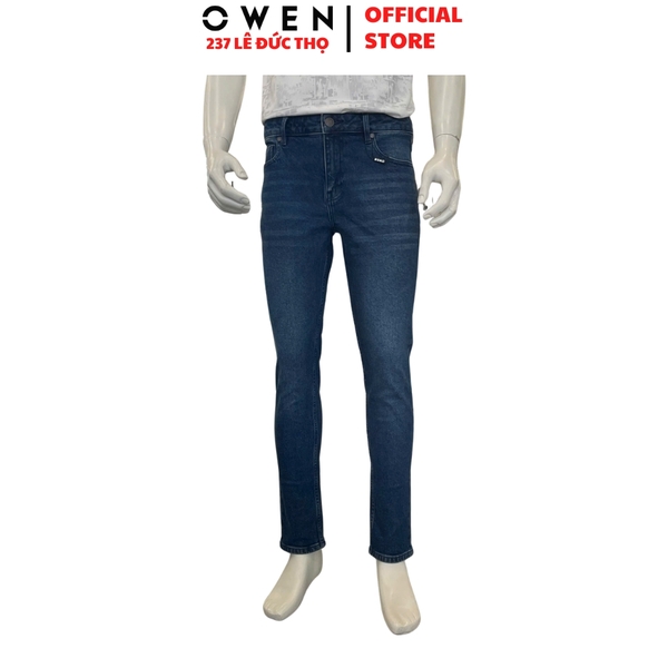 Quần Jean Nam Owen Quần Bò Nam QJR263086 màu xanh dáng suông regular fit chất liệu denim Cotton