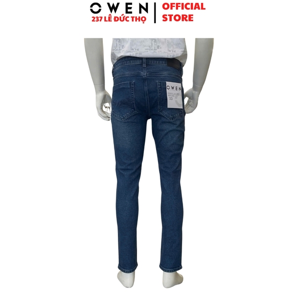 Quần Jean Nam Owen Quần Bò Nam QJR263086 màu xanh dáng suông regular fit chất liệu denim Cotton