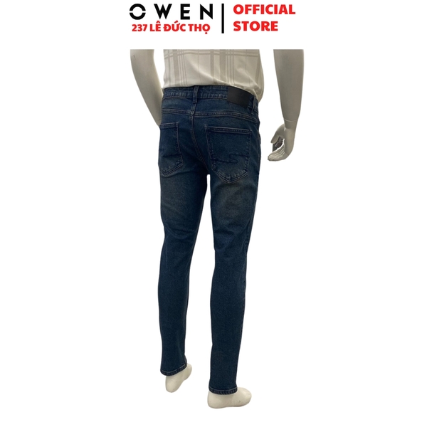 Quần Jean Nam Owen Quần Bò Nam QJR263091 màu xanh đậm dáng suông regular fit chất liệu cotton spandex