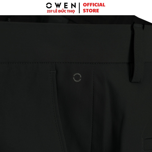 Quần tây Nam Owen QR257086 màu xanh tím than dáng suông regular fit chất liệu nano