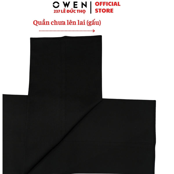 Quần Tây Nam Owen QS263047 màu đen dáng ôm slim fit chất liệu nano