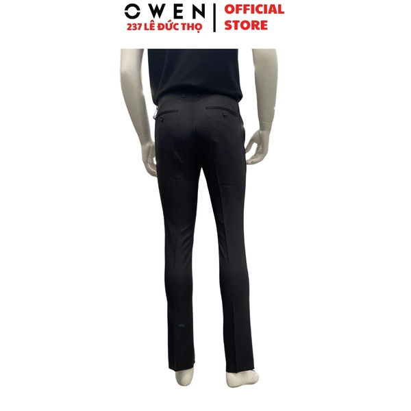 Quần Tây Nam Owen QS263047 màu đen dáng ôm slim fit chất liệu nano