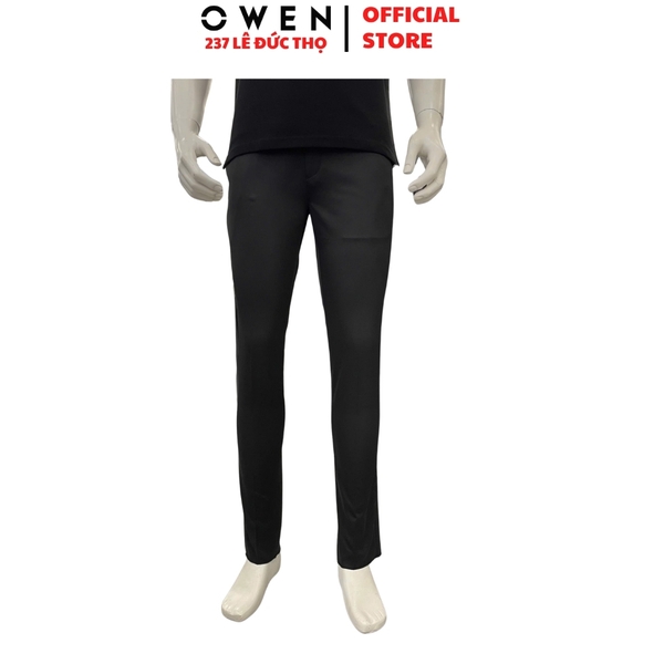 Quần Tây Nam Owen QS263047 màu đen dáng ôm slim fit chất liệu nano