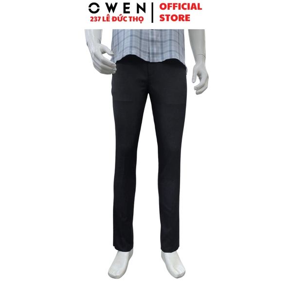 Quần Tây Nam Owen QS263052 màu xám đậm dáng ôm slim fit chất liệu nano