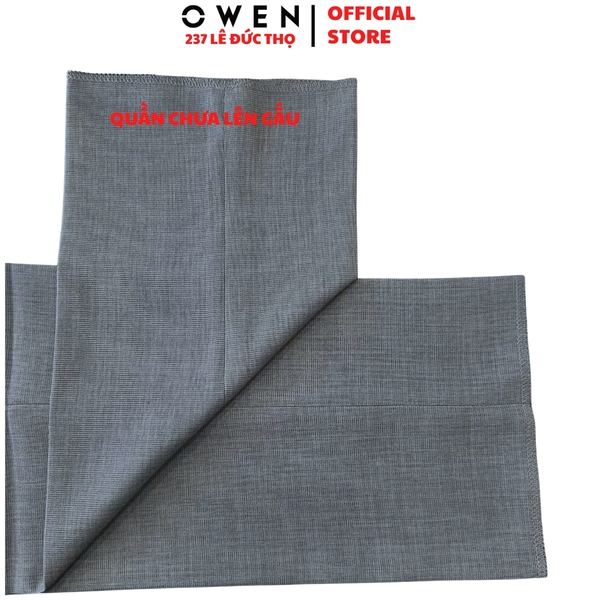 Quần Tây Nam Owen QST263054 màu xám nhạt dáng ôm slim fit cạp tăng đơ chất liệu nano