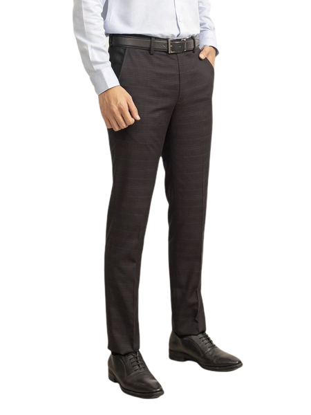 Quần Tây Nam Aristino ATR04109 Quần Âu Nam Màu Đen 01 Kẻ Dáng Regular Fit  Vải Polyester