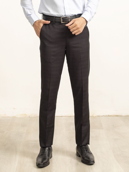 Quần Tây Nam Aristino ATR04109 Quần Âu Nam Màu Đen 01 Kẻ Dáng Regular Fit  Vải Polyester