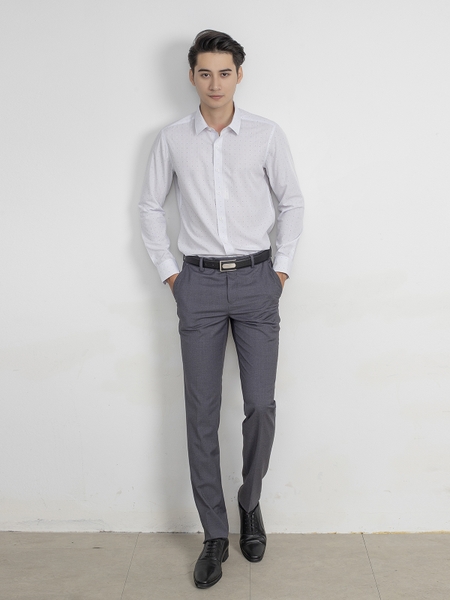 Quần Tây Nam Aristino ATRR04 Quần Âu Nam Màu Xám 63 Kiểu Dáng Slim Fit Chất liệu Polyester