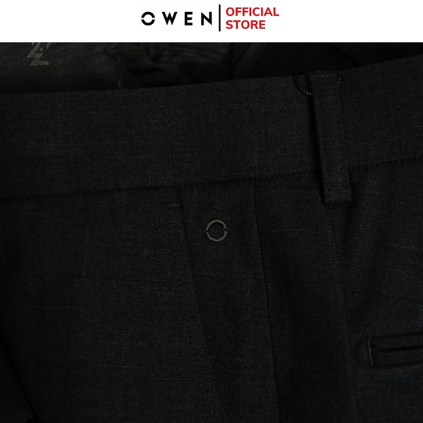 Quần tây Nam Owen QG252409 màu đen dáng suông thể thao S-form chất liệu TR spandex