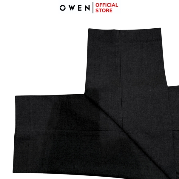 Quần tây Nam Owen QG252409 màu đen dáng suông thể thao S-form chất liệu TR spandex
