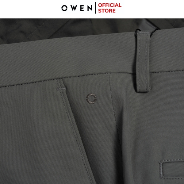 Quần tây Nam Owen QG252414 màu xám dáng suông thể thao S-form chất liệu Conjugated polyester