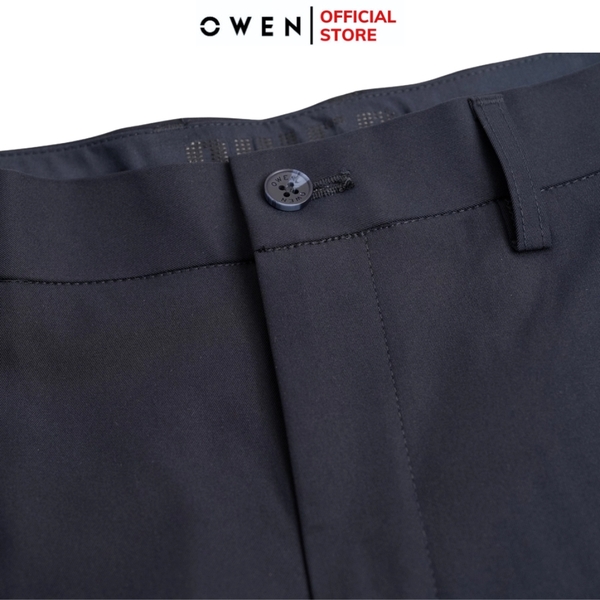 Quần tây Nam Owen QG252460 màu xanh tím than dáng suông thể thao S-form chất liệu polyester