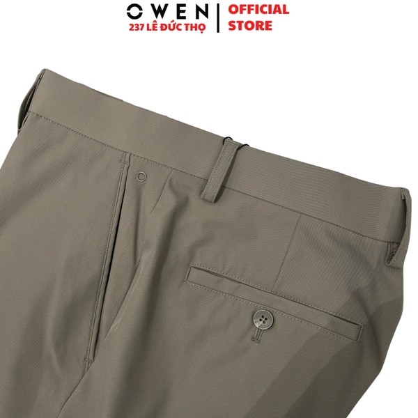 Quần tây Nam Owen QG252538 màu xám dáng suông S - fom chất liệu polyester