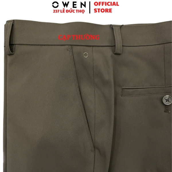 Quần tây Nam Owen QG257110 màu xám dáng S-Form thể thao chất liệu polyester