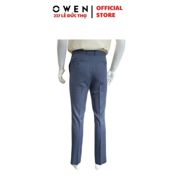 Quần Tây Nam Owen QR263057 Xanh Đậm Regular Fit Polyester Nano