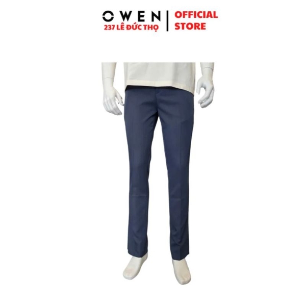 Quần Tây Nam Owen QR263057 Xanh Đậm Regular Fit Polyester Nano