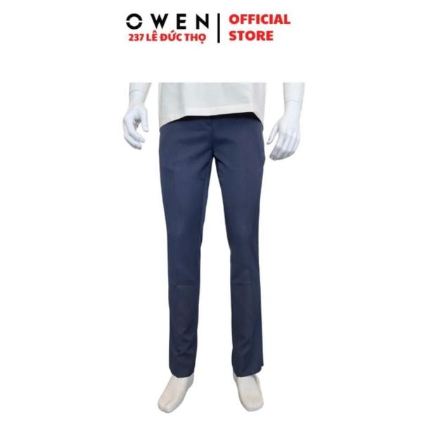 Quần Tây Nam Owen QR263057 Xanh Đậm Regular Fit Polyester Nano