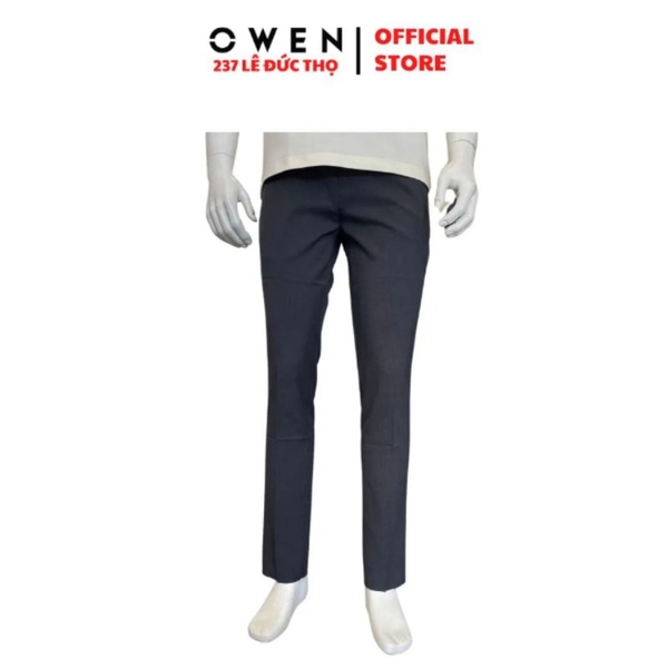 Quần Tây Nam Owen QRT263053 Xám Đậm Regular Fit Cạp Tăng Đơ