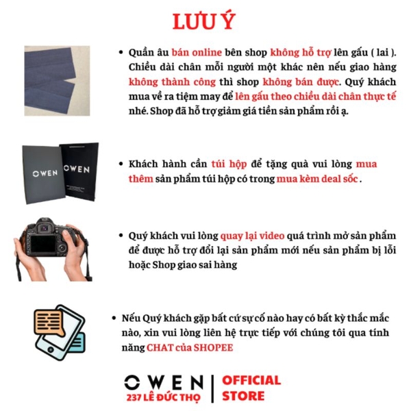 Quần Tây Nam Owen QRT263055 Xám Nhạt Regular Fit Cạp Tăng Đơ