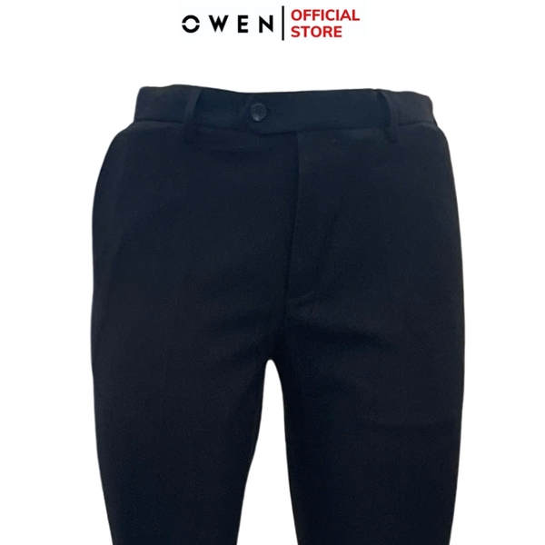 Quần Tây Nam Owen QS242829 màu xanh tím than dáng ôm slim fit chất liệu Lanatex polyester