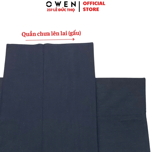 Quần Tây Nam Owen QST242812 màu Xanh tím than dáng ôm slim fit cạp tăng đơ chất liệu Polyester - Rayon - Spandex