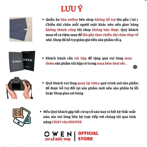 Quần Tây Nam Owen QST263056 Xanh Đậm Slim Fit Cạp Tăng Đơ