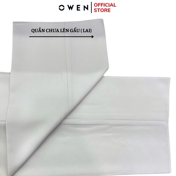 Quần tây Nam Owen QTJ252413 màu xám nhạt dáng suông J-form chất liệu Smart polyester