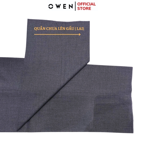 Quần Tây Nam Owen QV231683 màu xám dáng ôm slim fit Vải Polyester