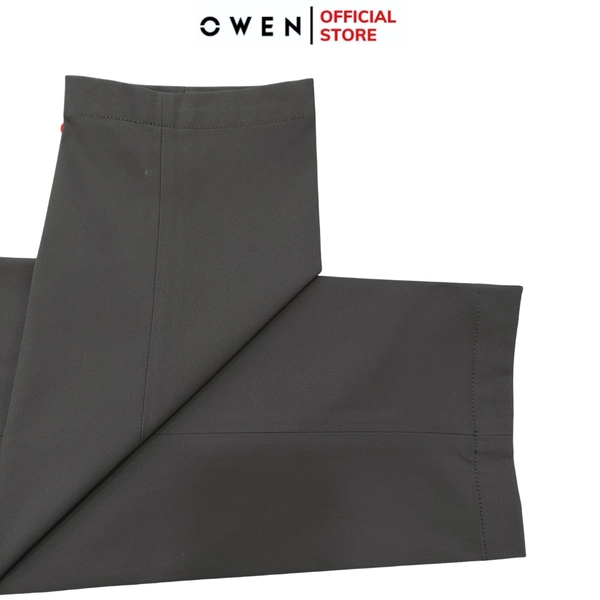 Quần tây Nam Owen QG257112 màu xám đậm dáng suông thể thao S-form chất liệu Conjugated polyester