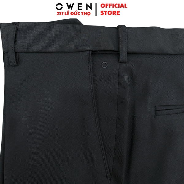 Quần tây Nam Owen QST252482 màu xanh tím than dáng ôm slim fit cạp tăng đơ chất liệu polyester spandex